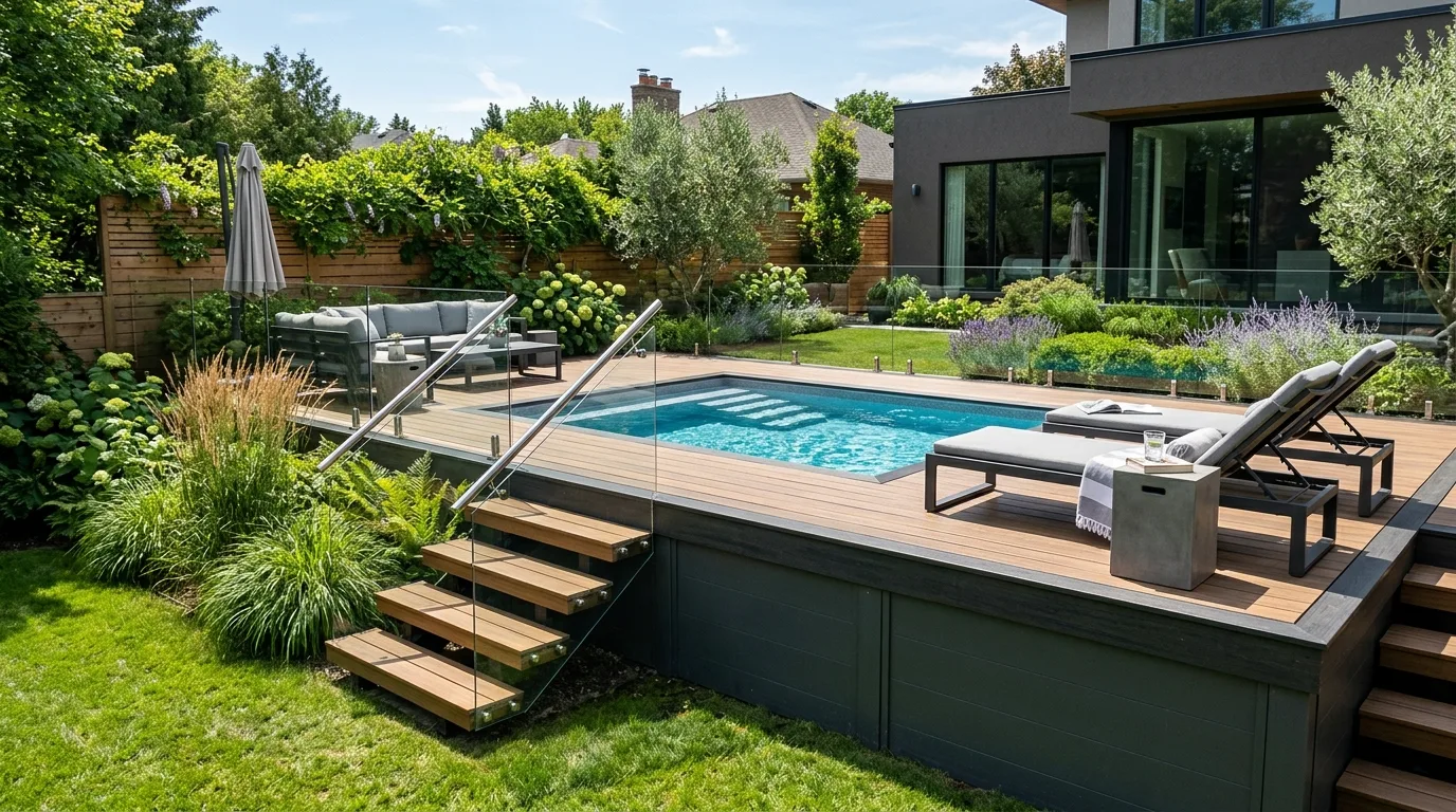 Deck With Privacy Screening